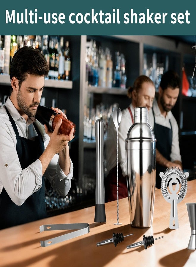 طقم خلط الكوكتيلات، طقم بار مكون من 8 قطع، مجموعة أدوات بار عملية، تتضمن العديد من ملحقات البار، خيار رائع للمنزل، البار، الحفلات، هدية - Image 3